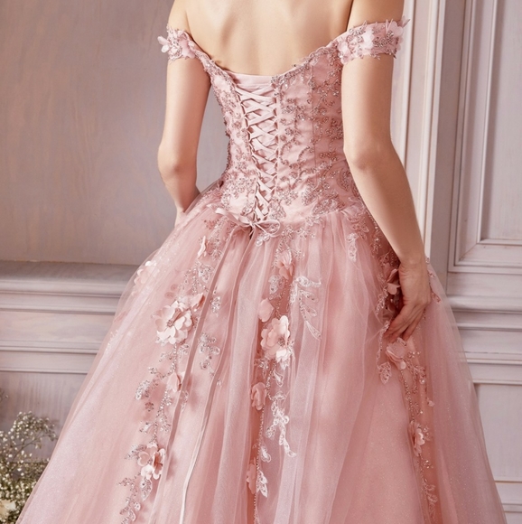 COPY - Rose gold beaded prom party pageant quencenara dress - Picture 5 of 9